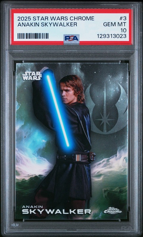 2025 TOPPS CHROME STAR WARS #3 ANAKIN SKYWALKER PSA 10