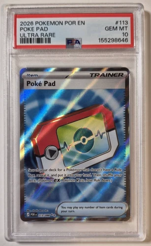 Pokemon Perfect Order Poke Pad Ulra Rare 113/088 PSA 10 Pop 1