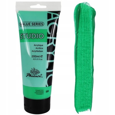 Acrylfarbe Phoenix 559 200ml Tuben Künstlerfarbe Gemäldefarbe Emerald Green