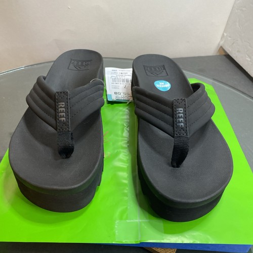 WOMEN'S REEF BLACK KAIA RISE FLIP FLOP BEACH/POOL SANDAL LUG SOLE SIZE 7 -NWT- - Picture 13 of 24