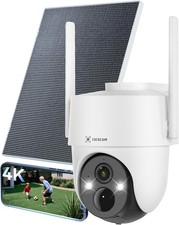 COCOCAM 4K 8MP Solar Security Camera Outdoor Wireless WiFi Security Camera