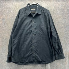 Burberry London Shirt Mens XL Black Button Down Preppy Made In USA Oxford