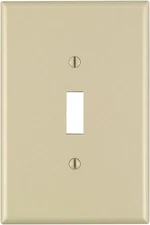 Leviton 1-Gang Toggle Device Switch Wallplate, Oversized, Thermoset, Device Moun