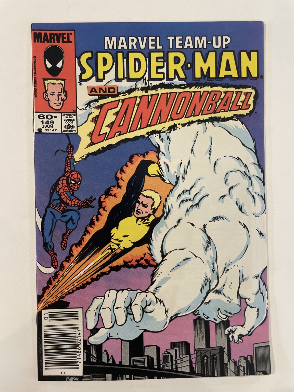 Spider-Man and Cannonball Comic 149 Marvel Team-Up Copper Age 1985 Blevins
