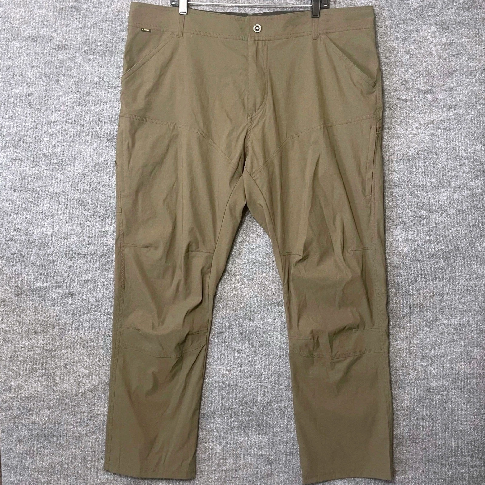 Kuhl Renegade Rock Mens 42x32 Khaki Green Hiking Pants 5120 Nylon Spandex