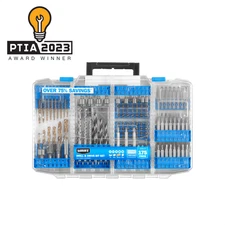 HART 175-Piece Drill Bit Set, for Wood Metal PVC Modular Storage Case