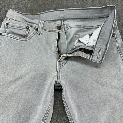 Levis 511 Jeans Mens 31x30 Grey Slim Fit Skinny Light Wash Stretch Denim Cotton