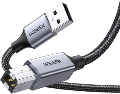 UGREEN USB A auf USB B Kabel geflochten High Speed auf alle USB Typ B Geräte 3M