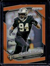 2025 Panini Prizm Cameron Jordan Orange #/249 Saints