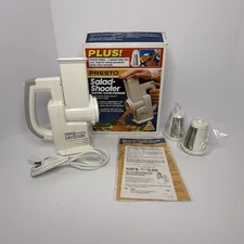 VTG Presto Salad Shooter Electric Slicer Shredder With Box & Ripple Slice Cone