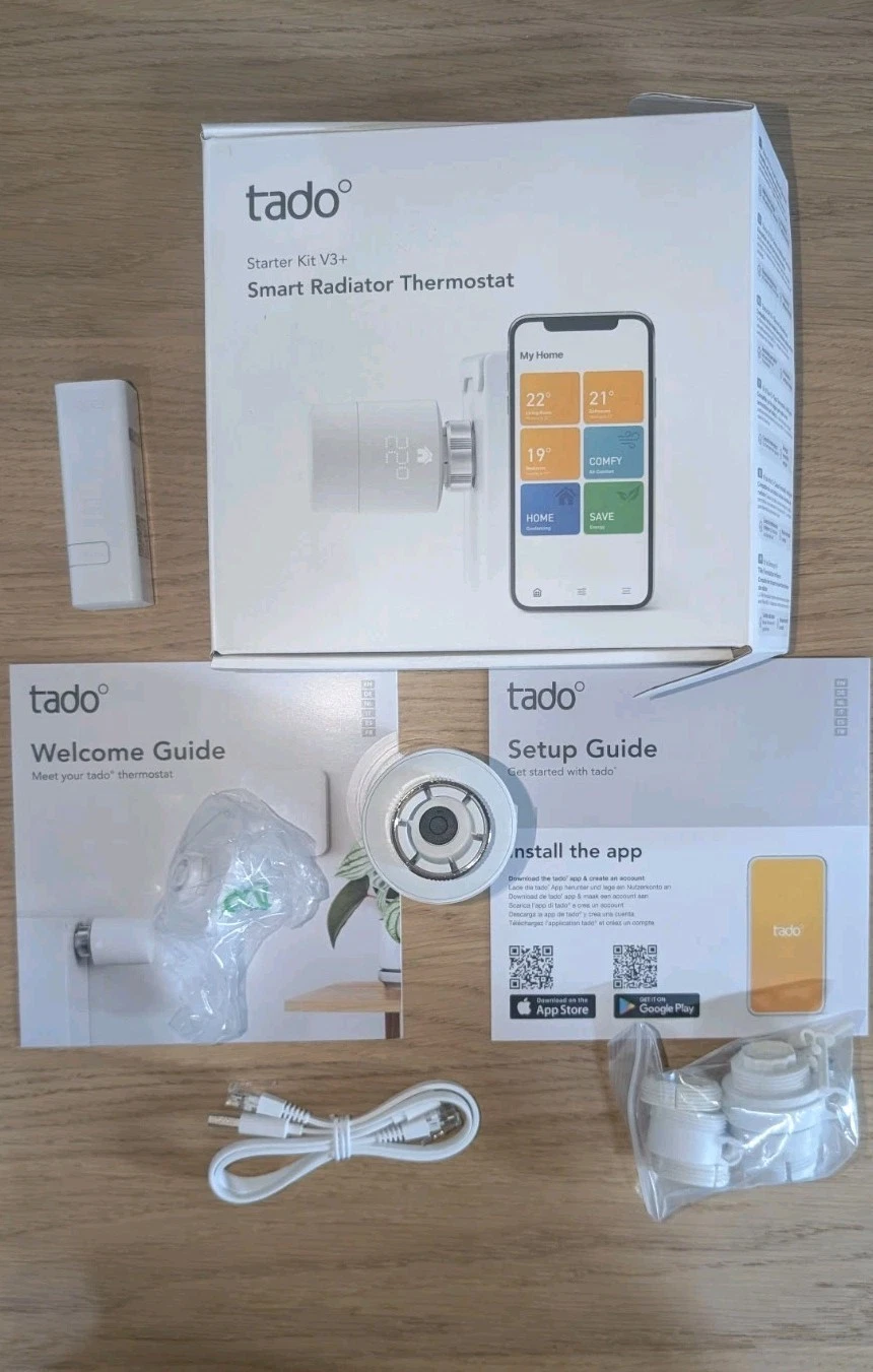 tado° Thermostatic Head + Smart Bridge V3 - White Starter Kit