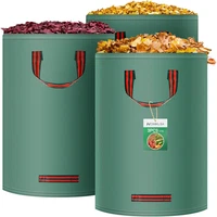 3X 272L Gartenabfallsack, Gartensack Mit Griffe, Selbststehend, , Laubsack Haltb