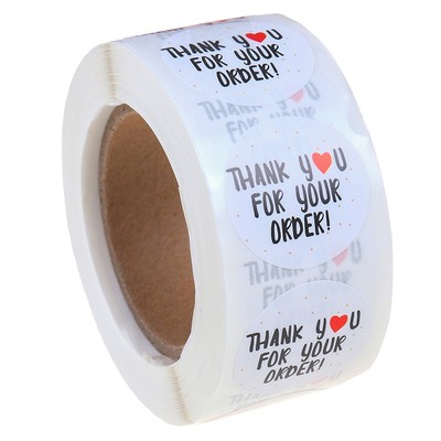 500X/Roll Thank You Sticker Handmade Love Aufkleber Danke Handgemacht Scra.ko