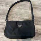 PRADA Shoulder Bag Black Nylon Used From Japan