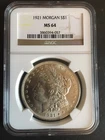 1921 Morgan Silver Dollar  90% Silver Certified NGC MS64 Free Shipping