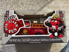 M&M's Five Alarm Fun Red Fire Engine Candy Dispenser New In Box