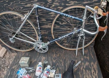 NOS Vintage Gray Vitus 979 Cilo Aluminum RoadBike Shimano 600EX 58cmTour Bicycle