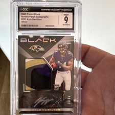 Panini Black Rookie Patch Kyle Hamilton #232 Silver /99 CGC 9 Ravens