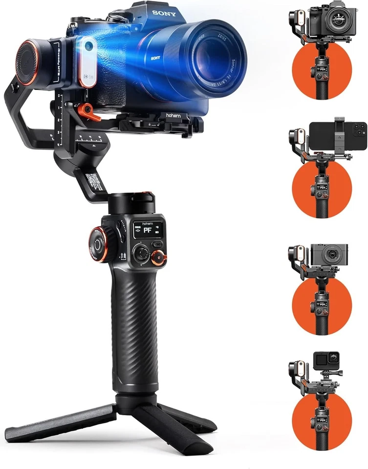 Professional 3-Axis Gimbal with AI Tracker - Supports Cameras & Smartphones - Image 3 of 4