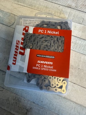 SRAM Single Speed Kette PC 1 Nickel 114 Glieder 1/2x1/8 silber 68.2793.114.205