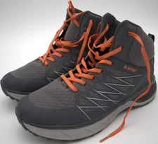 Hi-Tec Demolisher Mid Hiking Shoes Men’s 10.5M Gray Orange Trail Outdoor Shoes
