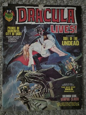 Dracula Lives #3 (1973) Marvel Curtis Horror Magazine 2nd Solomon Kane Neal Adam