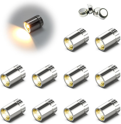 10 Pack Small Spotlight Battery Operated LED Lights, Warm White LED Wireless Min