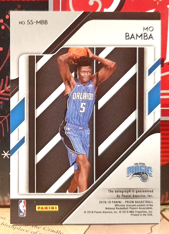 MO BAMBA AUTO RC ~ 2018-19 PANINI PRIZM AUTOGRAPH #SS-MBB  ORLANDO MAGIC ~ TEXAS - Image 2 of 2