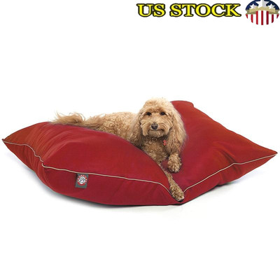 Pet Super Value Machine Washable Dog Bed Medium Foam Pet Crate Bed Mat Red