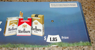 MARLBORO MAN & HORSE CIGARETTE VENDING MACHINE CARDBOARD DISPLAY SIGN 6