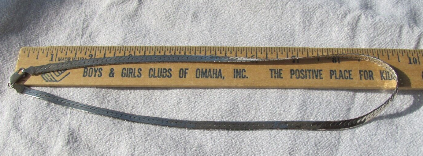 Sterling Silver Reversable Patterned 20" Herringb… - image 12