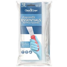 Glove, Clean Ones Disposable Essentials Nitrile One Size Fits All QTY 2
