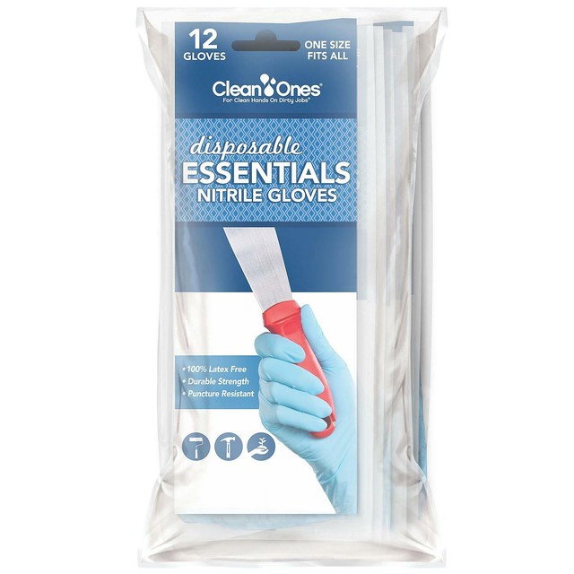 Clean Ones Disposable Essentials Nitrile Glove, One Size Fits All eBay