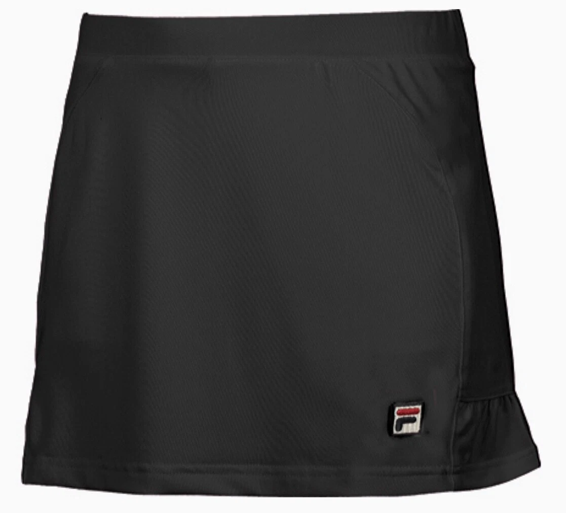 Black ruffle tennis hot sale skirt