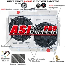 4 Row Radiator&Shroud Fan FOR 1964-1967 CHEVY CHEVELLE EL CAMINO CARS I6 V8