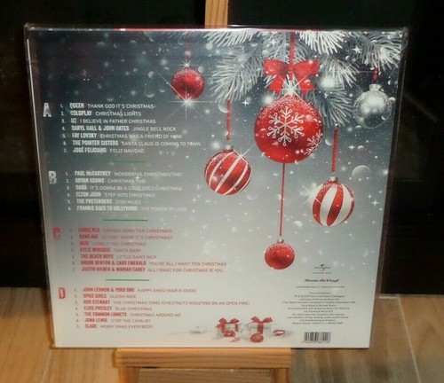 THE GREATEST XMAS SONGS #1424 RED & WHITE LP MARIAH CAREY QUEEN U2 ELTON JOHN - Picture 6 of 6