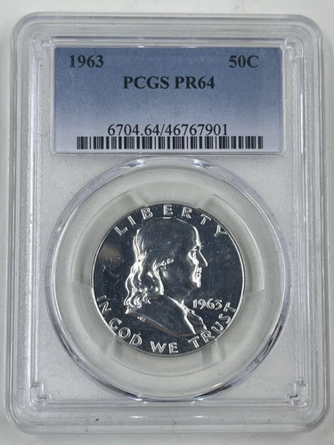 1963 50C PCGS PR64 Franklin Half Dollar