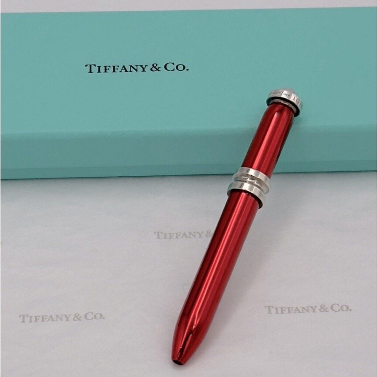 Tiffany& Co. ボールペン 赤 エルサ・ペレッティ™ ボールペン レッド ラッカー仕上げを施した
