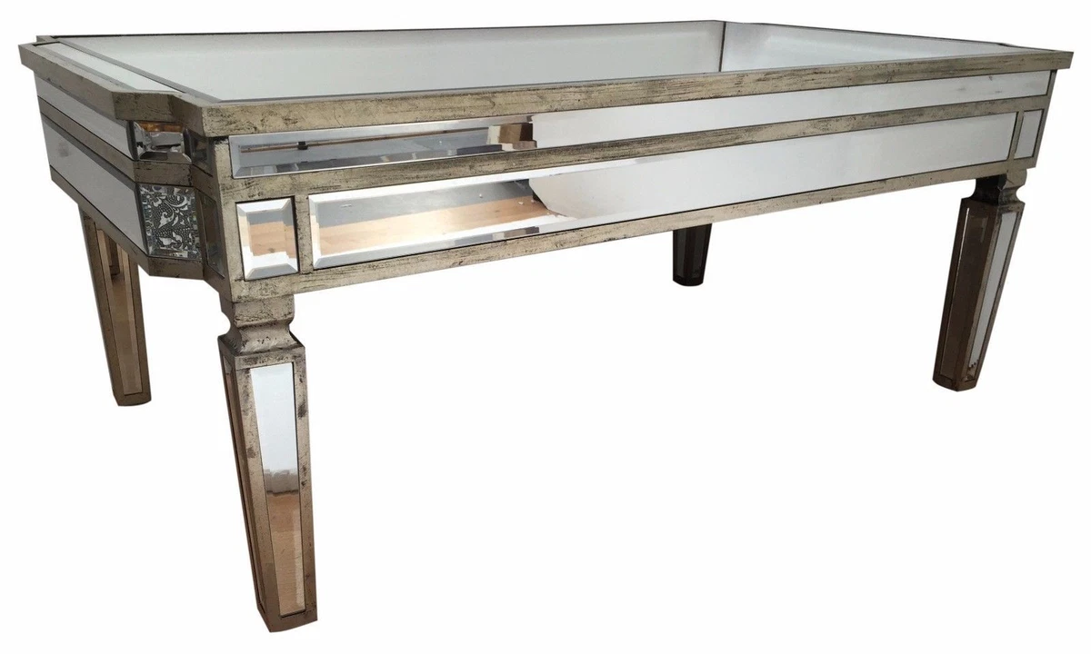 Rectangle shape sales mirrored coffee table