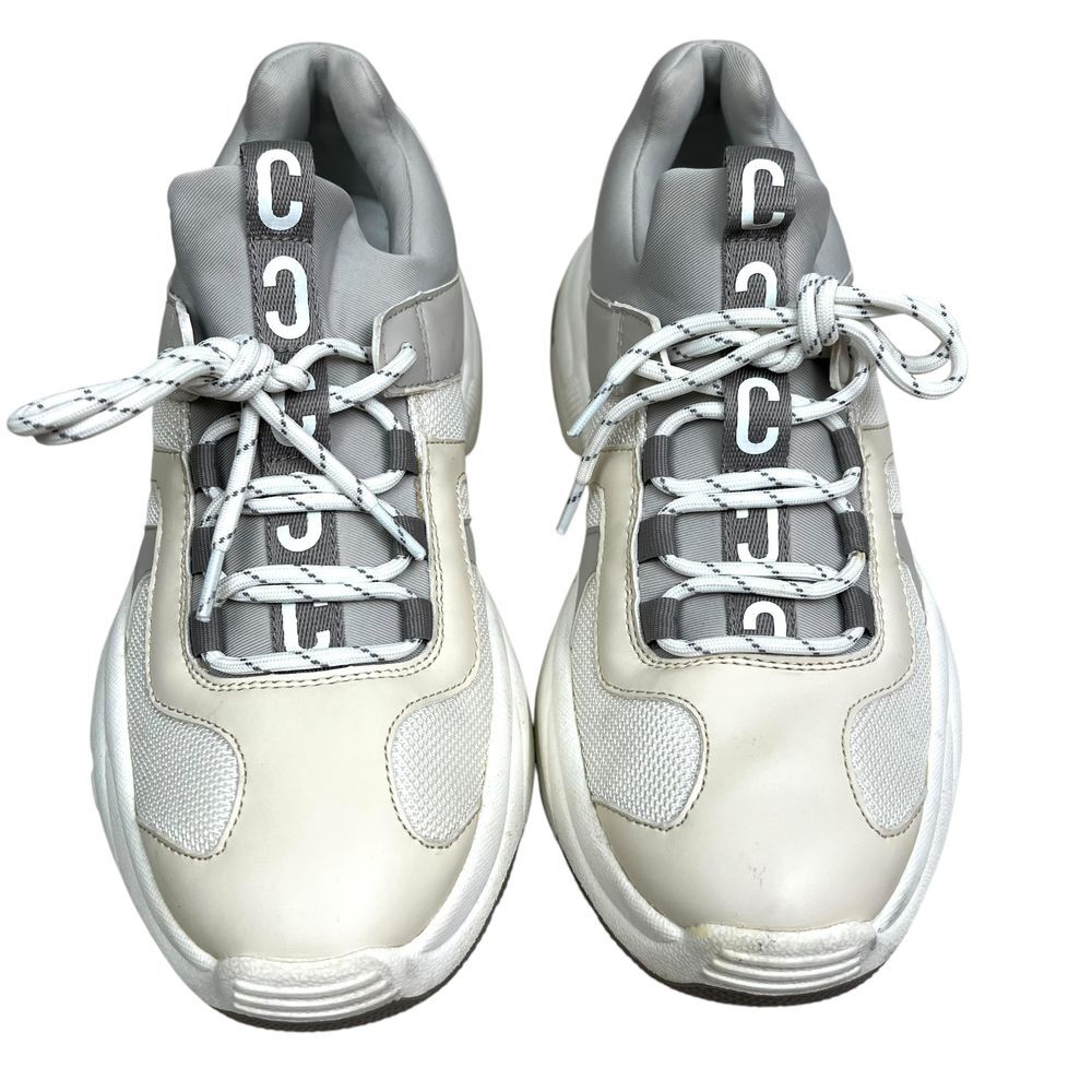 SAOLA Sneakers Sam Edelman Circus donna plateau grosso grigio bianco stringate taglia 7 5M