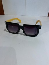 Pixel, 8 Bit, Gafas de Sol, Amarillo, Retro Arcade, Gamer Geek, Nuevo con Etiquetas, Años 80’s