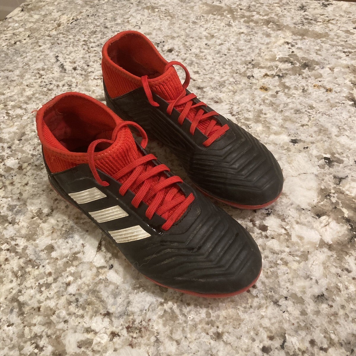 Adidas Predator 18.3 FG Boys Soccer Cleats Black/White/Red DB2318