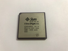 Rare Vintage Sun Ultra Sparc IIi SME1430 LGA Ceramic Processor Gold/Collection