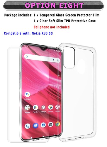 Choice on Premium Tempered Glass Screen Protector Soft Cover Case f Nokia X30 5G - Picture 25 of 34