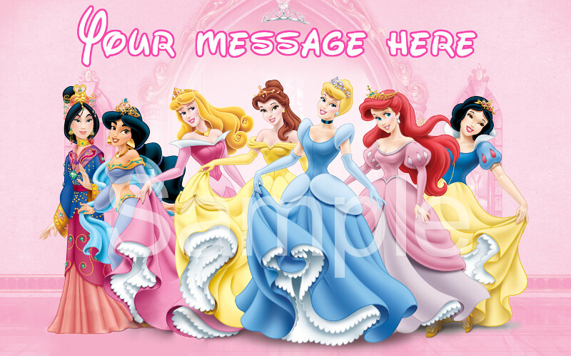 PRINCESS Party Edible Cake topper image decoration | eBay