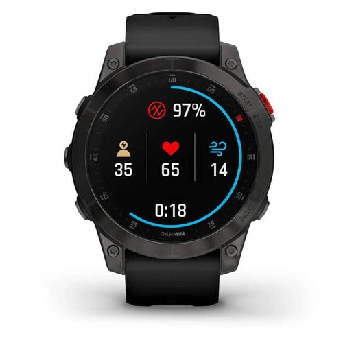 Garmin Epix Gen 2 Sapphire Titanium Bezel GPS Sports Watch Black - Foto 3 di 6