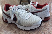 Nike Air Max Run Lite 2 Boy's White Red Black Athletic Shoes Size 6Y 429720-100