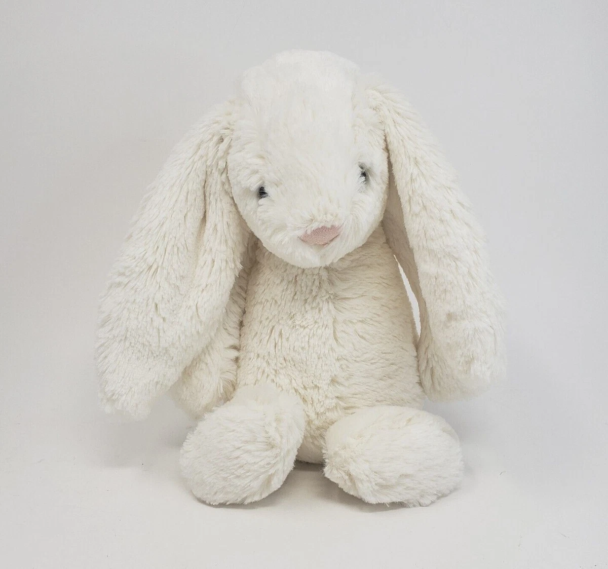 11 JELLYCAT BABY WHITE BUNNY RABBIT LONG EARS STUFFED ANIMAL PLUSH TOY SOFT