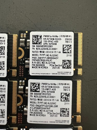 (10 pcs. LOT) Samsung OEM SSD NVMe PM991a 256GB (10 pcs. LOT) - Afbeelding 3 van 4