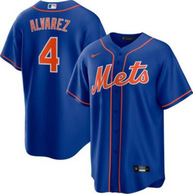 New York Mets Francisco Alvarez #4 Nike Royal Alternate 2025